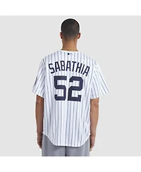 Nike Men's Cc Sabathia White New York Yankees 2025 Baseball Hall of Fame Name & Number Retired Replica Jersey
