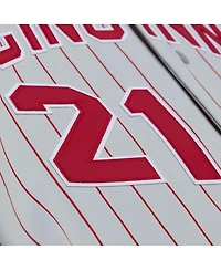 Mitchell & Ness Men's Deion Sanders Gray Cincinnati Reds 1997 Authentic Jersey