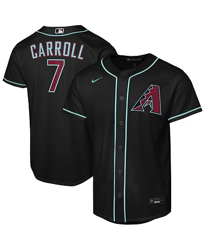 Nike Big Boys and Girls Corbin Carroll Black Arizona Diamondbacks Alternate Replica Jersey