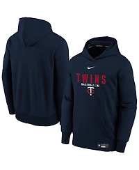 Nike Big Boys and Girls Navy Minnesota Twins Authentic Collection Therma-fit Hoodie