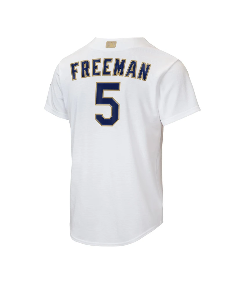 Nike Big Boys and Girls Freddie Freeman White Los Angeles Dodgers 2026 Gold Collection Home Replica Jersey