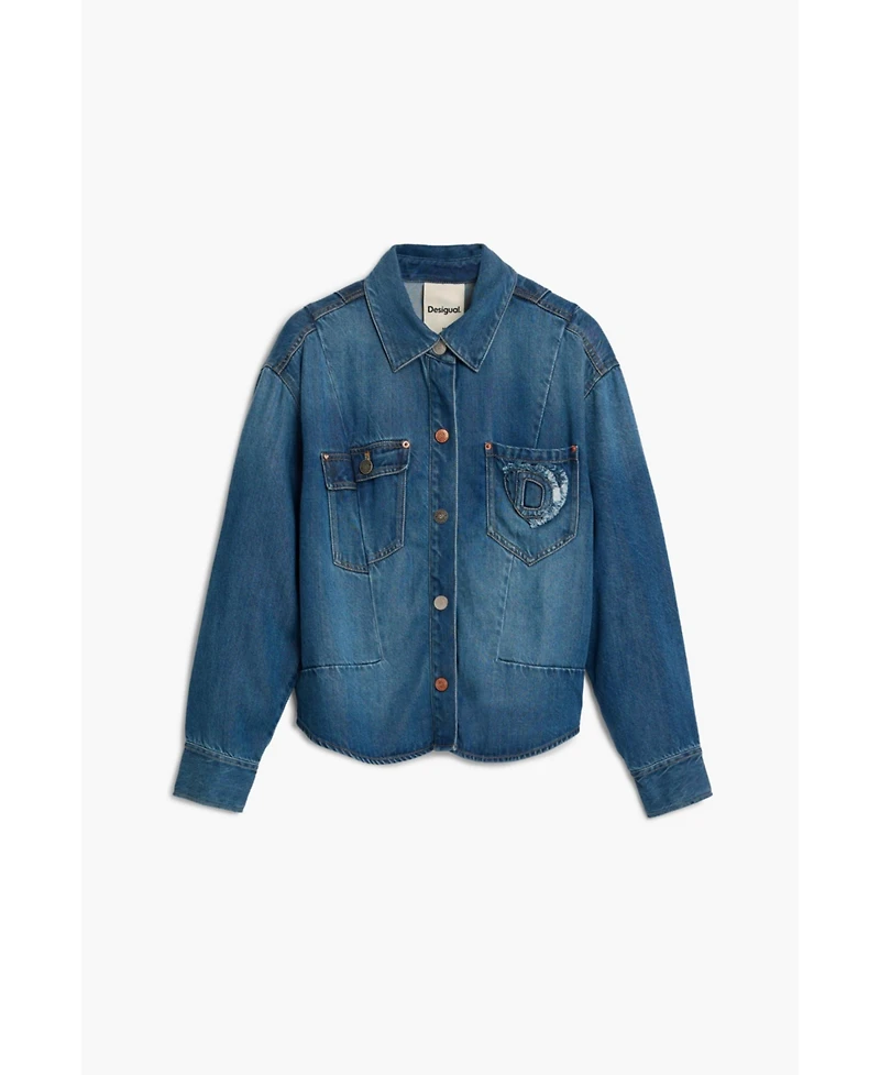 Desigual Women's Denim jacket logo