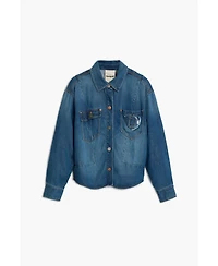 Desigual Women's Denim jacket logo