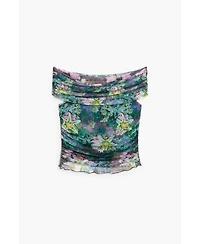 Desigual Women's Floral boat neck t-shirt