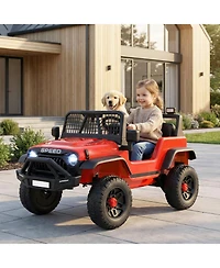 Slickblue 24V Electric Ride On Car for Kids with Parent Remote, Music and Lights