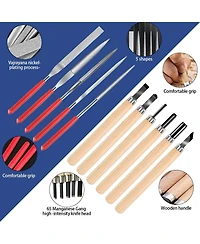 Gnuadz 25pcs Deburring Tool Craft Hand File Carving Sanding Modeling Scraping 3D Printing Kit