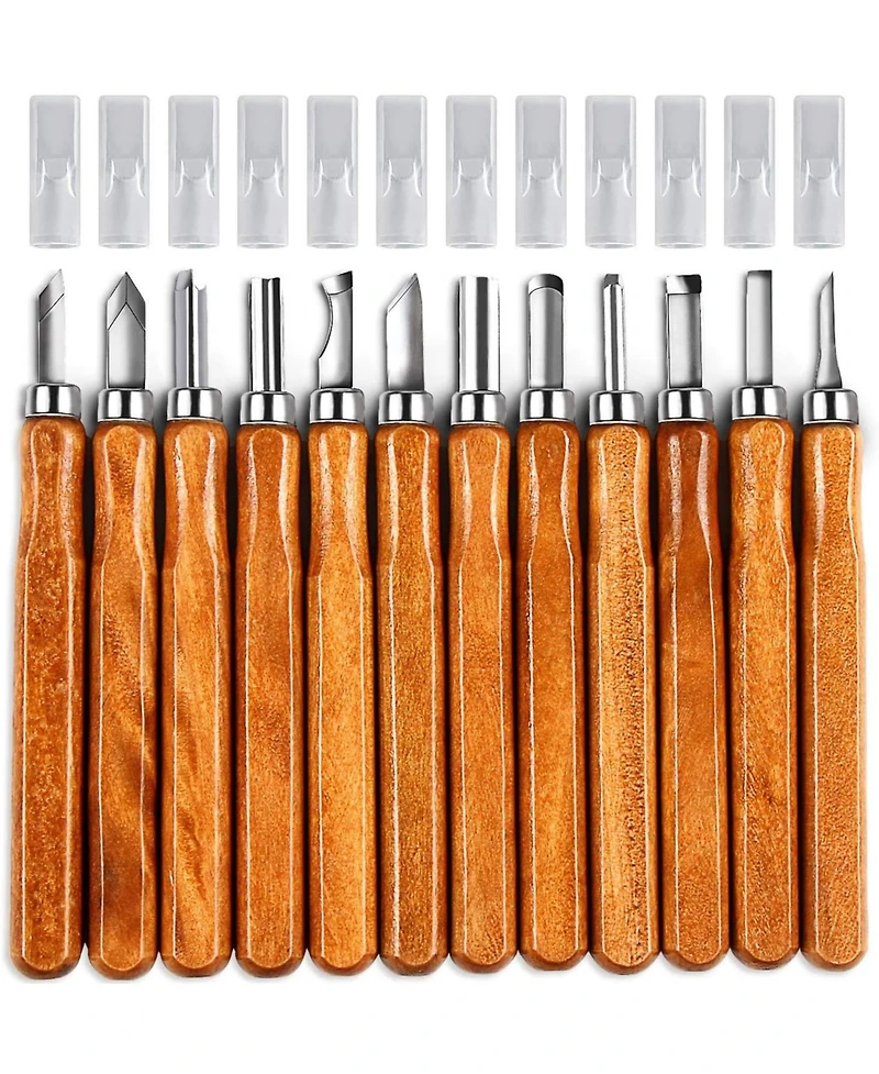 Gnuadz 20 pieces Wood Carving Set Carbon Steel Hand Tool Kit Diy Sculpture Carpenter Experts Beginners