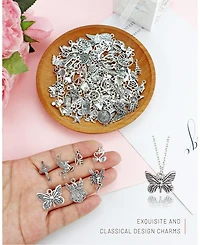 Gnuadz Wholesale Tibetan Metal Charms Pendants Diy Jewelry Making 100pcs