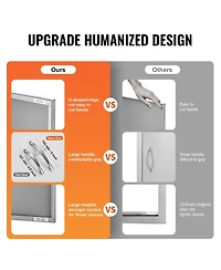 Sugift 34W x 19H in Double Stainless Steel Bbq Access Door for Bbq Island Grilling