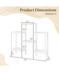 Gouun 6-Tier Modular Plastic Storage Shelves for Living Room, Kitchen and Bathroom