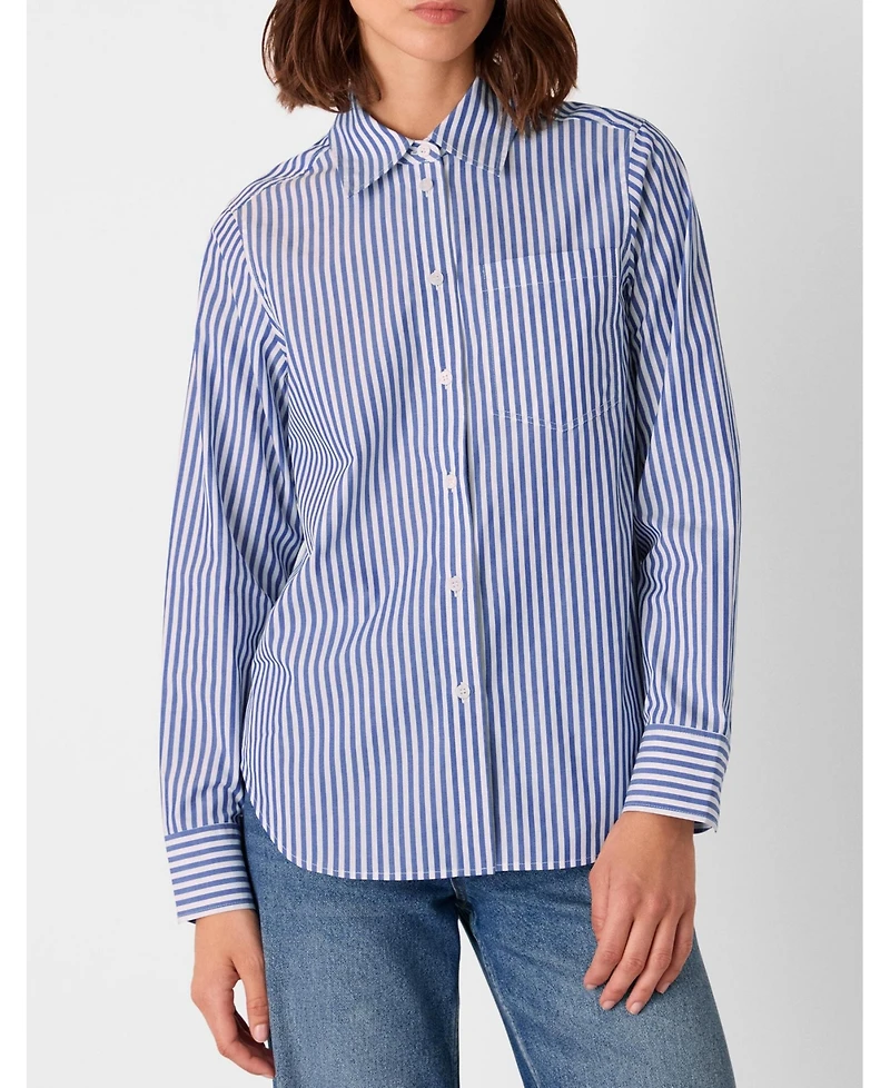Whistles Women's Relaxed Fit Stripe Shirt
