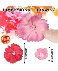 Gnuadz Mini Faux Peony Flower Heads Artificial Floral Craft Decor