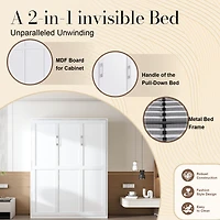 Streamdale Furniture Murphy Bed, Foldable Wall Bed