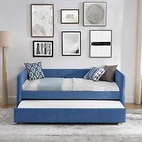 Streamdale Furniture Boucle Daybed w/ Twin Trundle Sofa Bed