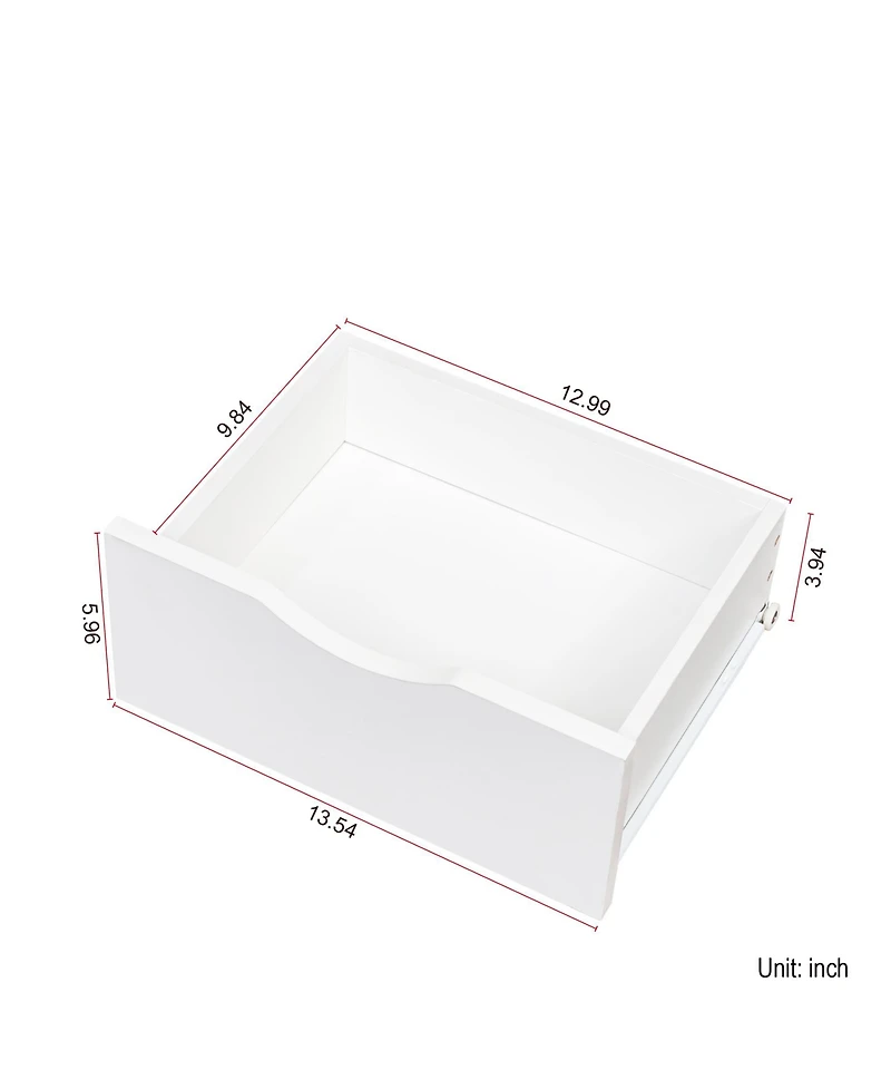 Rainsken Tall Nightstand with Bookshelf