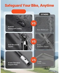 Sugift Waterproof 4-5 Bike Storage Tent with High Strength Fiberglass Frame for Outdoors