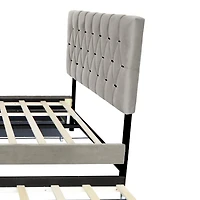 Streamdale Furniture Queen Upholstered Bed w/ Trundle Storage, No Box Spring