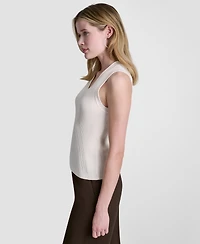 Dkny Women's Sleeveless V-Neck Sweater