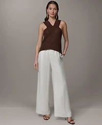 Donna Karan New York Women's Sleeveless V-Neck Sweater