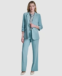 Dkny Women's Notch Collar Ruched-Sleeve Blazer