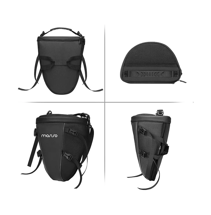 Aoligeijs Motorcycle Tail Bag Waterproof Rear Seat Storage with Shoulder Strap, 10L Motorbike Saddle for Travel Commuting Riding