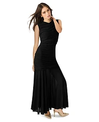 Steve Madden Women's Ruched Crewneck Maxi Dress