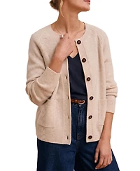 Celtic & Co. Women's Cable Detail Raglan Cardigan