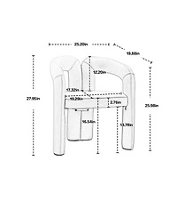 Rainsken Velvet Fabric Upholstered Accent Chair Set of 2, Barrel Side Chairs with Elephant Feet and Curved Backrest for Living Room