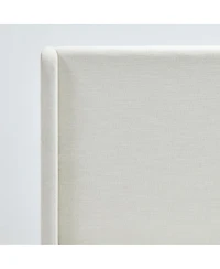 Streamdale Furniture Carmen Ivory Wingback Platform Bed, Full, No Box Spring