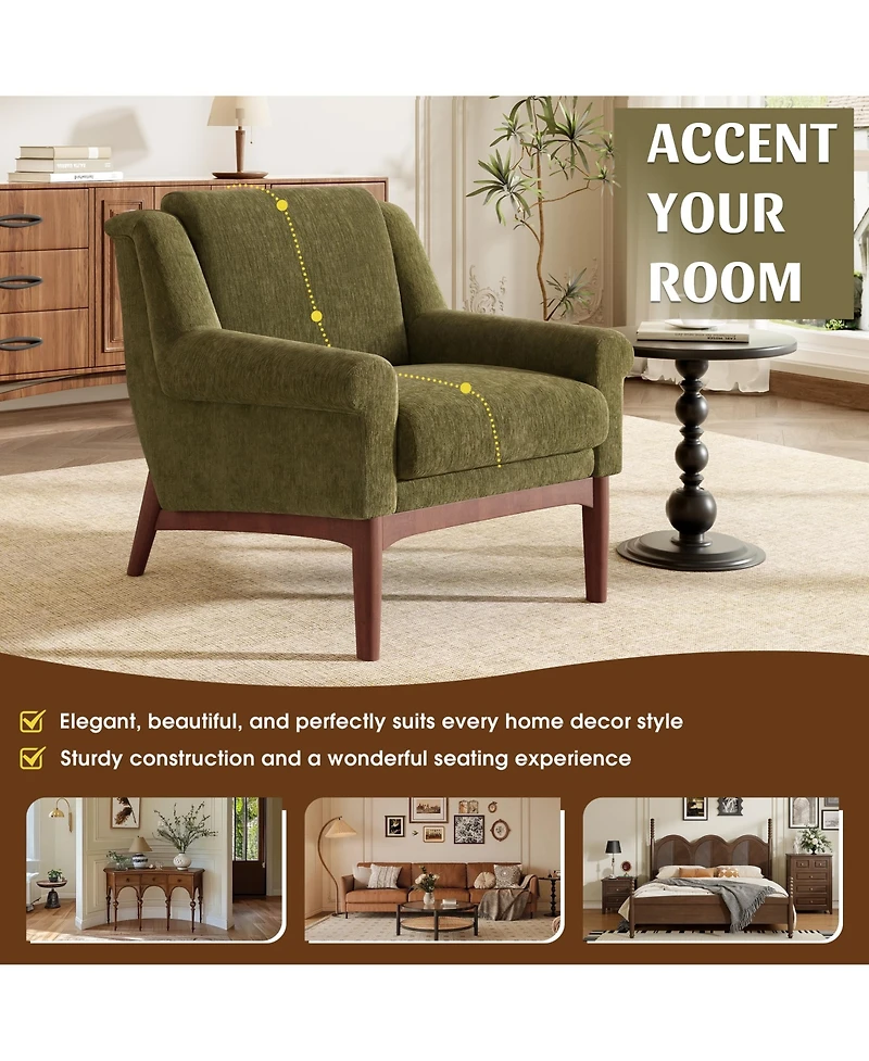 Rainsken Mid-Century Modern Accent Chair