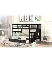Streamdale Furniture Full Bunk Bed Drawer and Storage