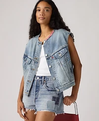 Levi's Women's Relaxed-Fit Sleeveless Trucker Jacket