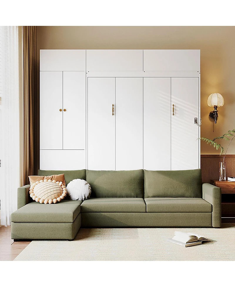 Streamdale Furniture Murphy Bed w/Sofa and Shelves