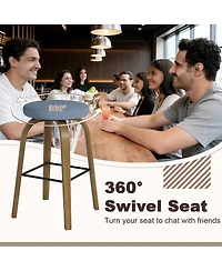 Streamdale Furniture Fabric Swivel Bar Stools Set of 2