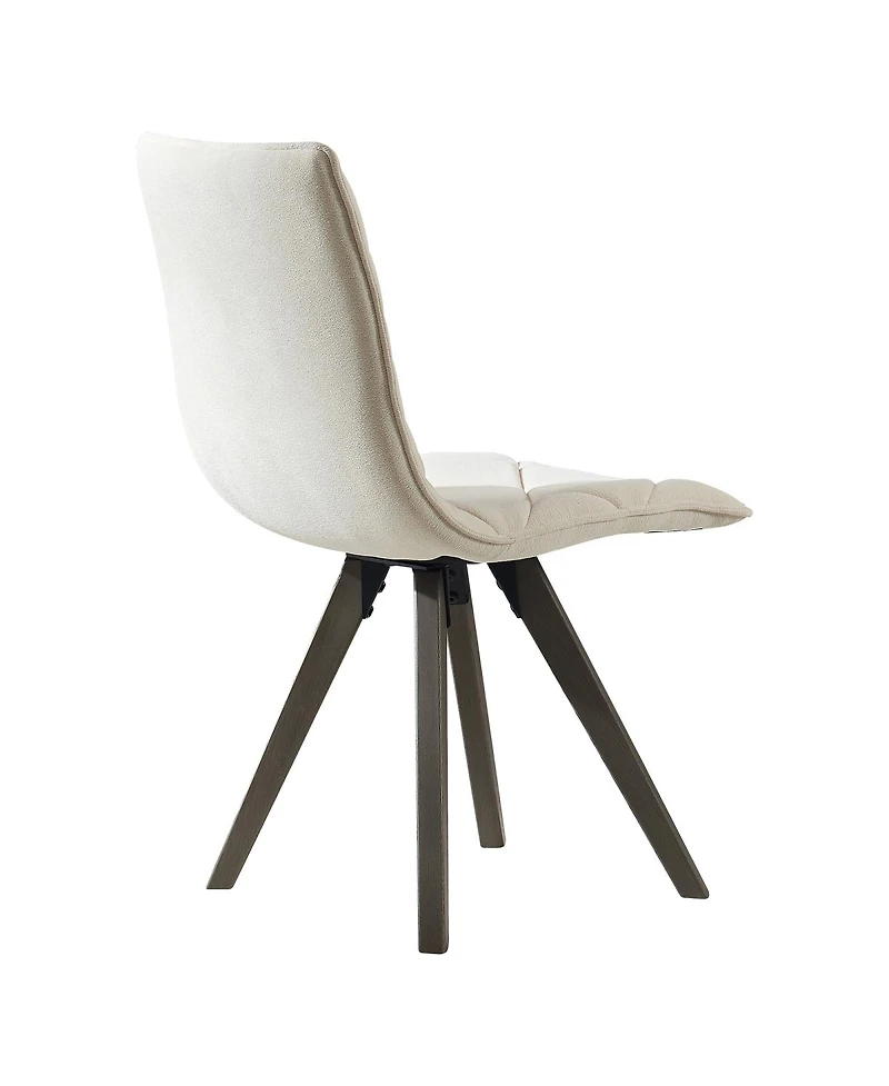 Streamdale Furniture Set of 2 Mid-Century Modern Dining Chairs with Wood Legs