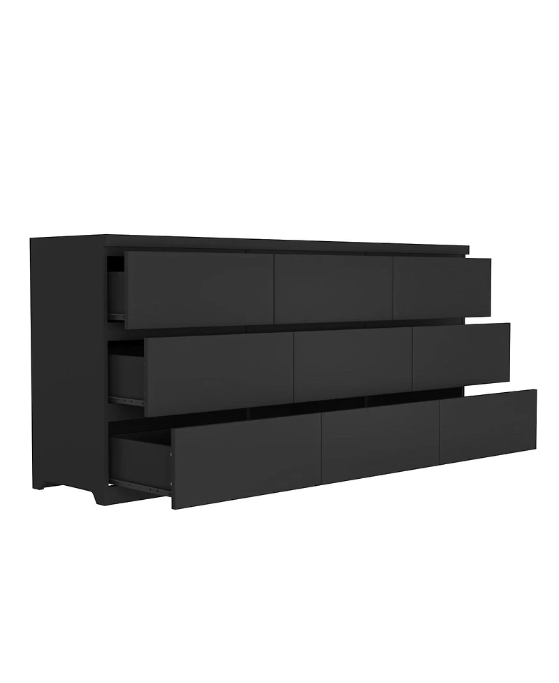 Streamdale Furniture Modern 9-Drawer Matte Dresser
