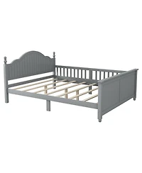 Streamdale Furniture Wood Full Platform Bed with Headboard/Footboard