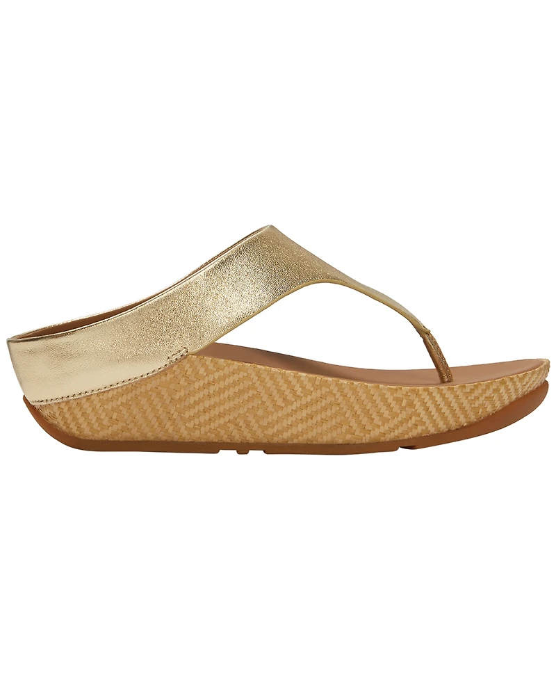 FitFlop Women's Lulu Lux Graphic-Weave Wedge Heel Sandals