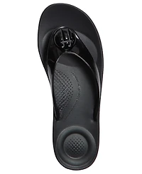FitFlop Women's Iqushion Glossy-Button Slip-On Sandals