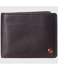 Alpine Swiss Mens Genuine Leather Passcase Bifold Wallet Rfid Safe 2 Id Windows