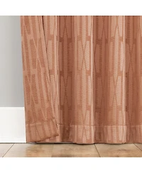 No. 918 Dover Tonal Geometric Semi-Sheer Back Tab Curtain Panel