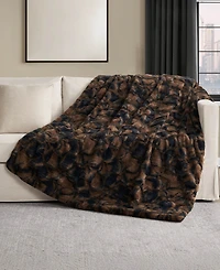 Nine West Embossed Faux Fur Throw, 50"x70"