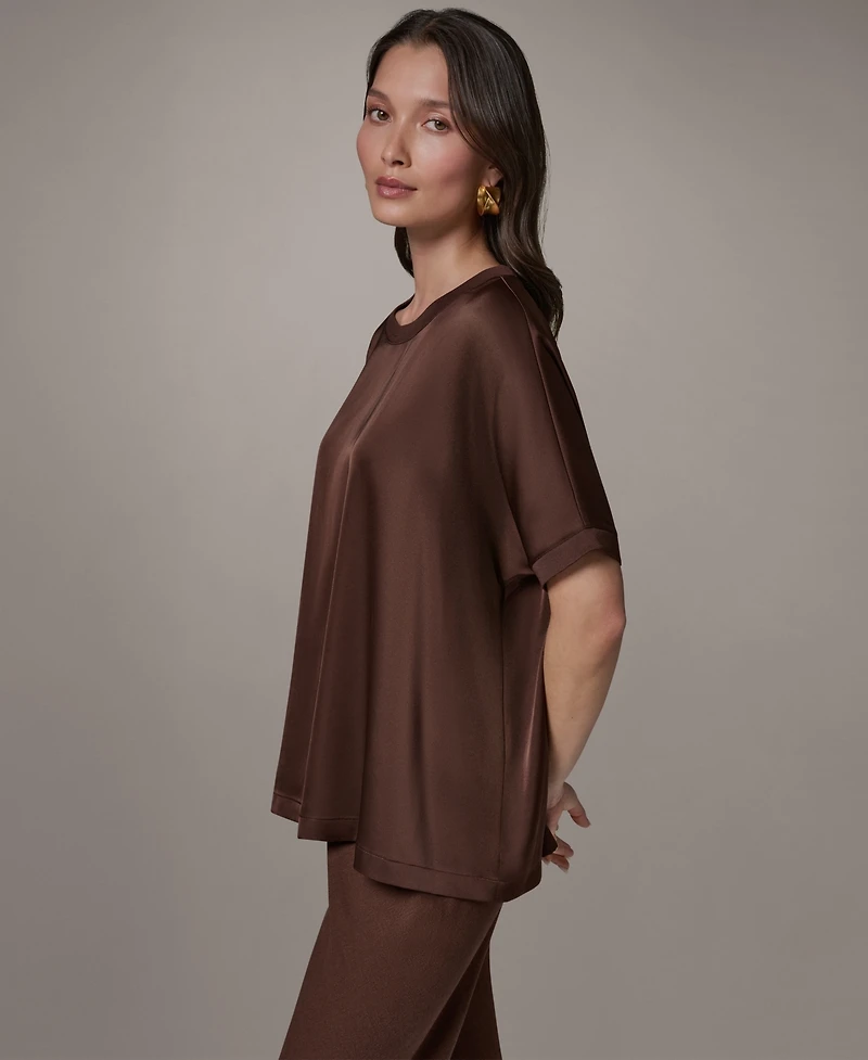 Donna Karan Weekend Women's Crewneck Boxy Blouse
