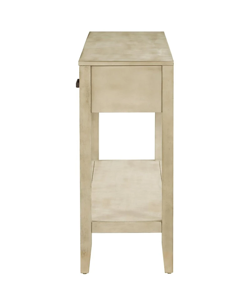 Streamdale Furniture 59.1" Farmhouse Entryway Table with 3 Drawers and Bottom Shelf.