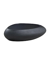 Streamdale Furniture Fiberglass Oval Coffee Table for Living Room, Faux Matte Rocks