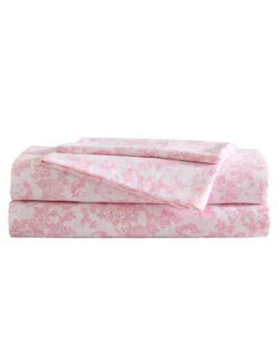 Laura Ashley Toile Unicorn Microfiber 4 Piece Sheet Sets