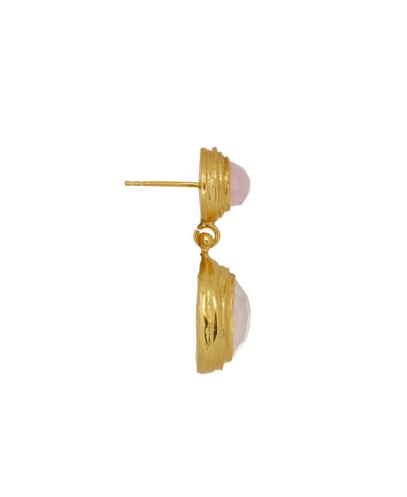 Ottoman Hands Lilis Quartz and Chalcedony Drop Earring