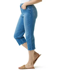 Gloria Vanderbilt Women's High-Rise Embroidered Capri Jeans