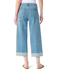 Gloria Vanderbilt Women's High-Rise Wide-Leg Cuffed Jeans