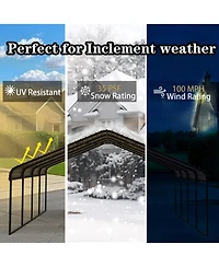 Mondawe 10x20 ft. Stainless Steel Carport Shelter